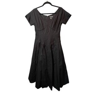 The‎ J Peterman Company Black Fit and Flare Dress Pink Tulle Size 8